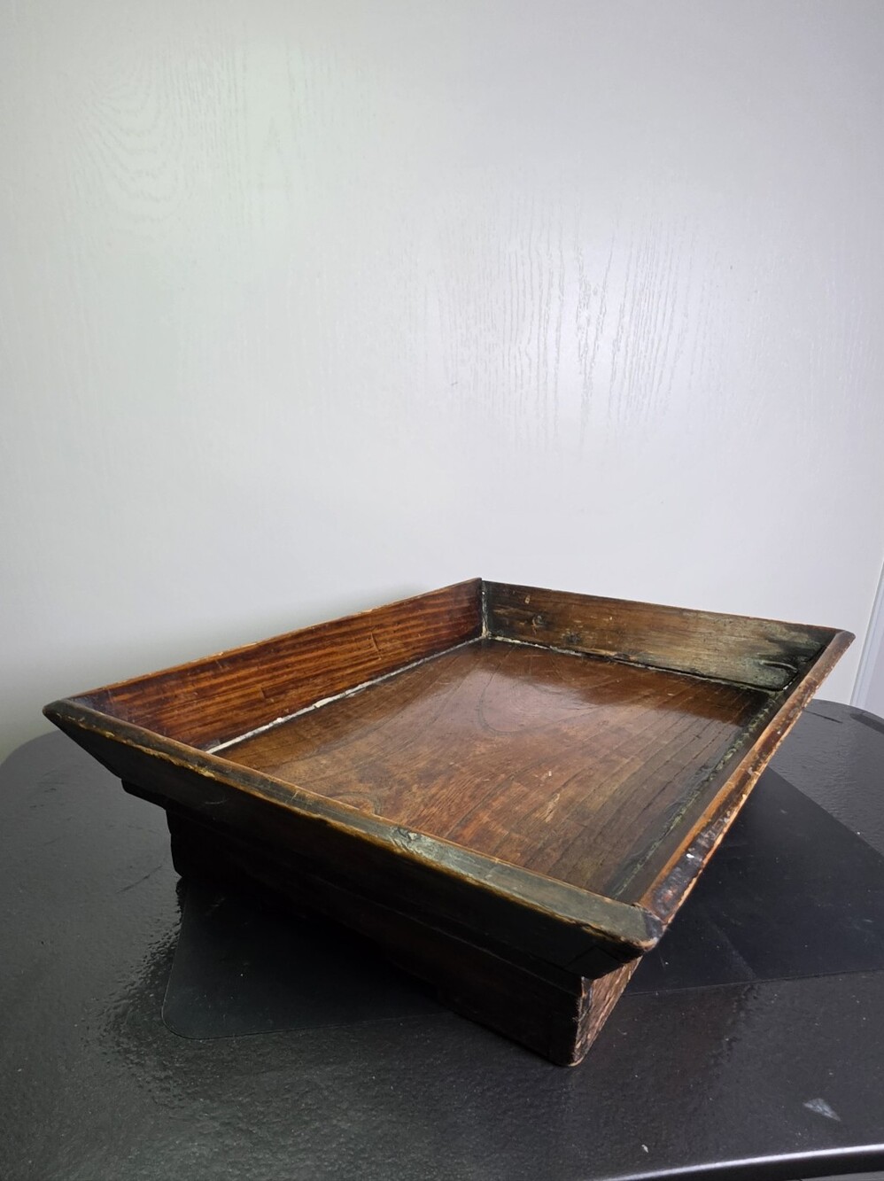 Vintage Wooden Offering Or Ceremonial Footed Tray